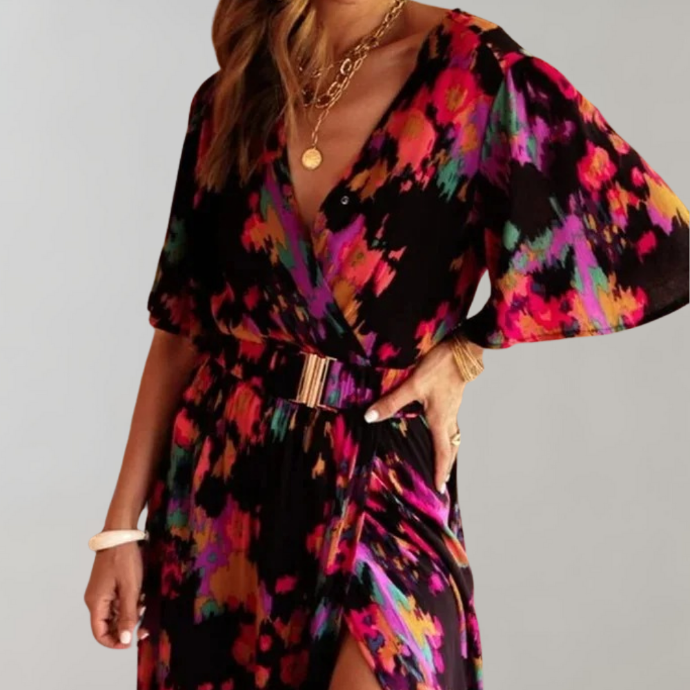 ALYSIA | Summer Maxi Wrap Dress with Feminine Fit 6