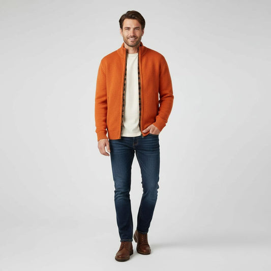 Abe Men's Zip Vest | Soft Knitted, Timeless Design 1