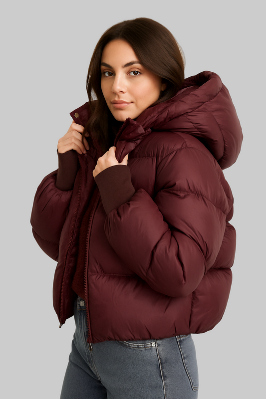 Bordeaux Women's Jacket Winter | Lightweight Quilted with Hood 1