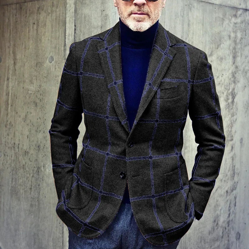 Hector Men's Blazer | Classic Checked Tweed, Autumn Style 2