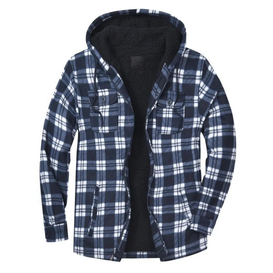 Hugo Men's Hooded Jacket | Checked Pattern, Casual Chic 1