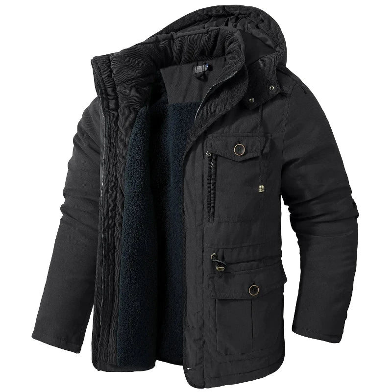 Hugo Men's Winter Jacket | Water-Resistant with Fleece Lining 4