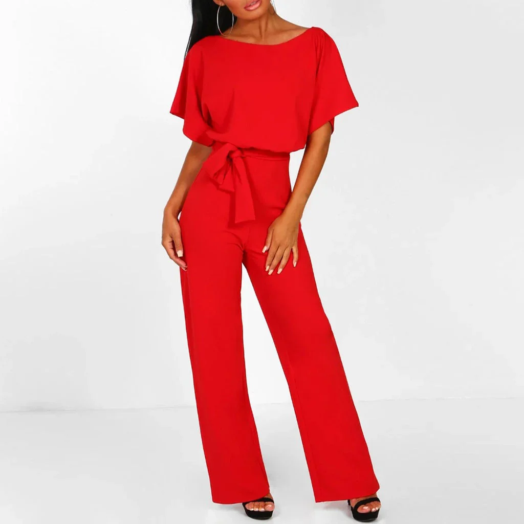 Laravie | Jumpsuit with Belt and Wide Legs 12