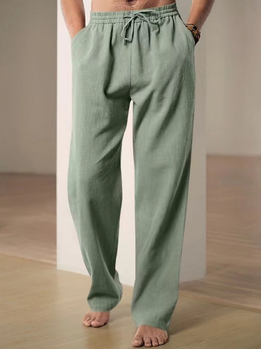 Lino Men's Trousers | Lightweight Linen, Adjustable Waistband, Casual Fit 8