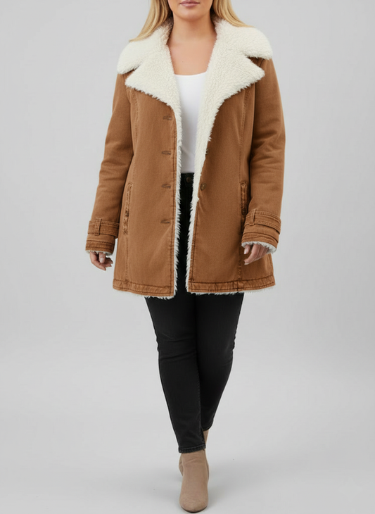 Luxe Women's Winter Jacket | Sherpa Lined, Plus Size 1