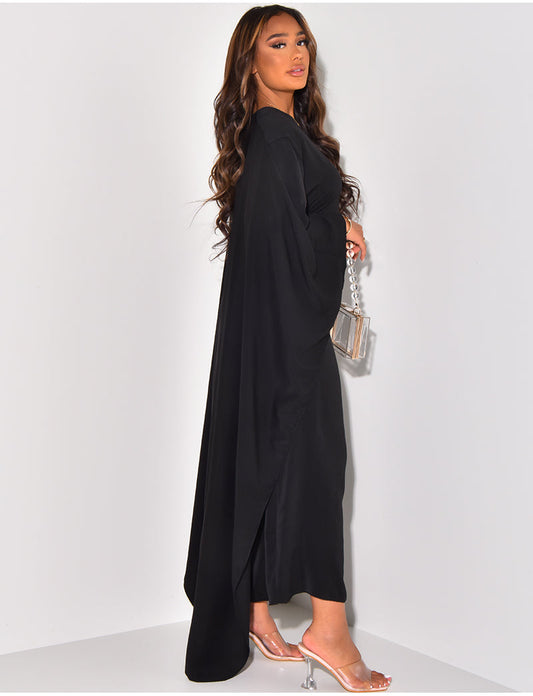 MARÉLIA | Cape dress with flowing fit and adjustable waist 1