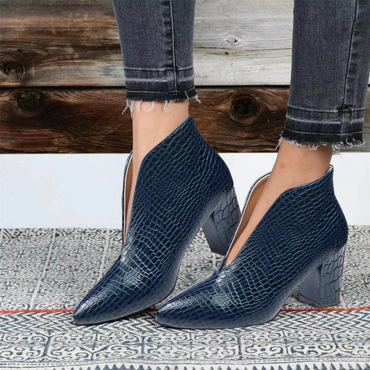 MAUREEN | Elegant ankle boots with high block heel 1