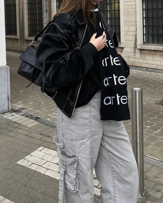 Mira Women's Jacket | Oversized, Black 1