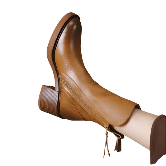 Pia Women's Cowboy Boots | Black Block Heel, Modern Aesthetic 1