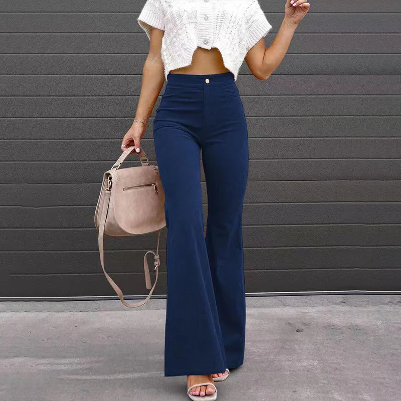 SELENE | Women's flared trousers – High waist and fitted fit 7