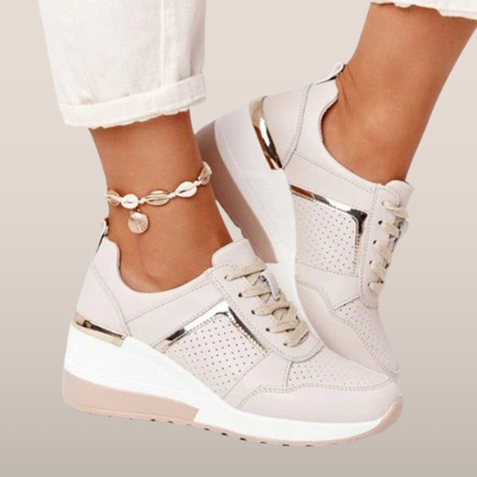 Selvona | Sneakers with Wedge Heel and Metallic Accents 1
