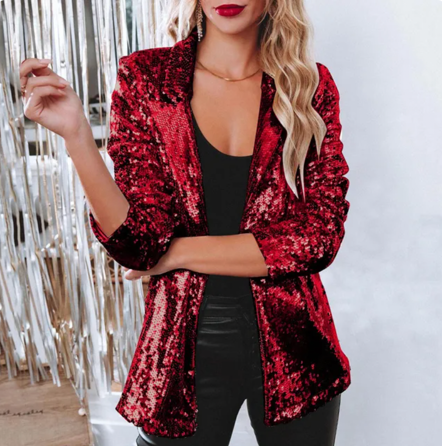 Sequin Glamour Women's Blazer | Lightweight and Elegant 10