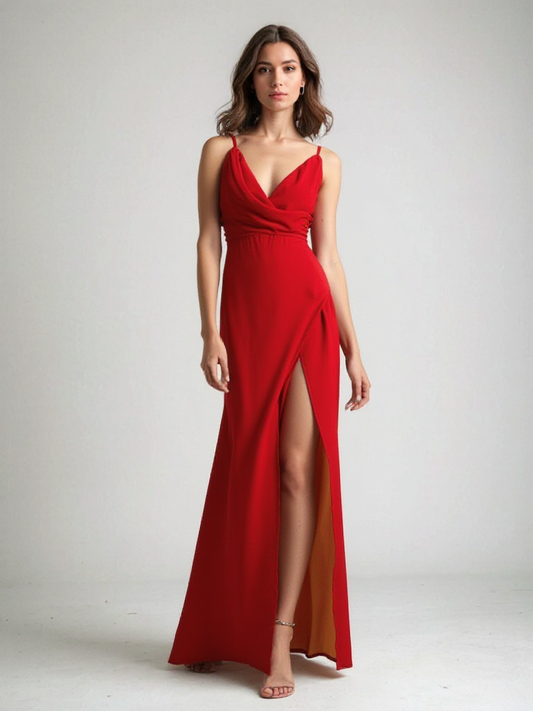 Sorella | Elegant Maxi Dress with Wrap and High Split 1
