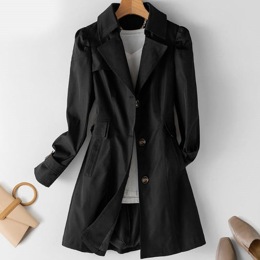 Tina Women's Trench Coat | Classic Double Button Design 1