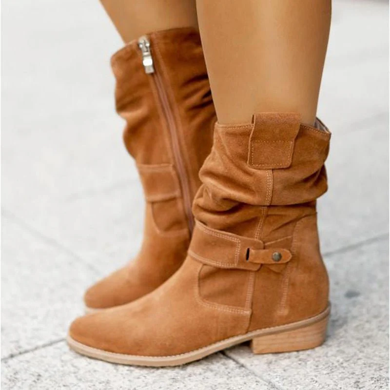 Veloura | Ankle boots with Suede Look and Slouchy Shaft 5