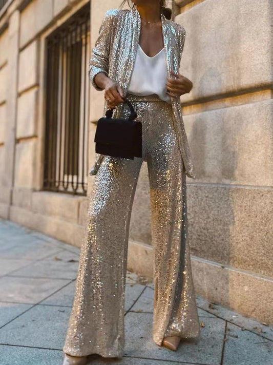 Wendy Women's Suit | High Waist, Sequins, Trendy Design 1