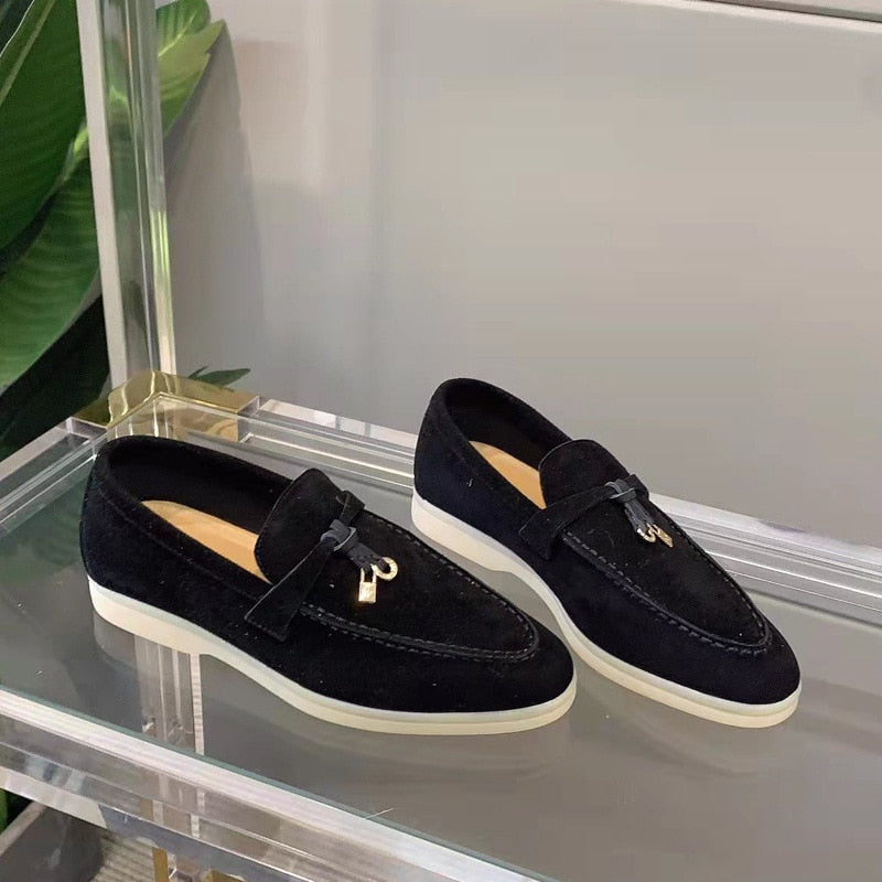 ALBA | Luxury suede loafers for women 1