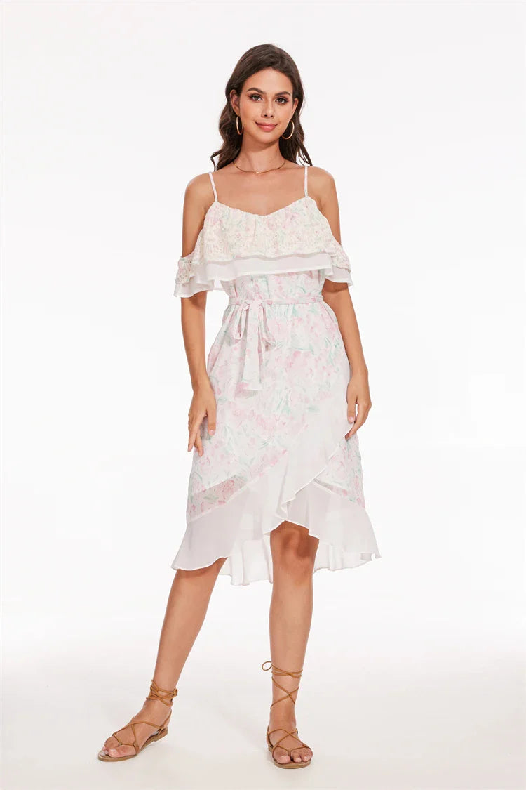 ALINÉA | Stylish chic dress with print and ruffles 2