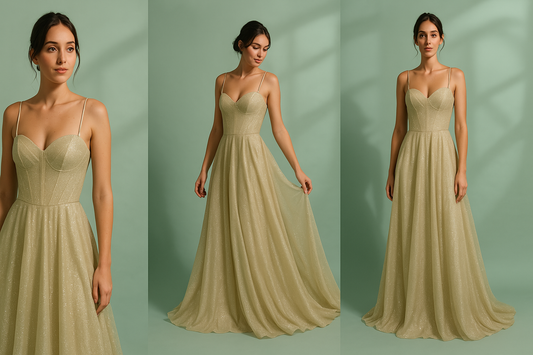 ALYSÉE | Satin Evening Dress with Open Back 1