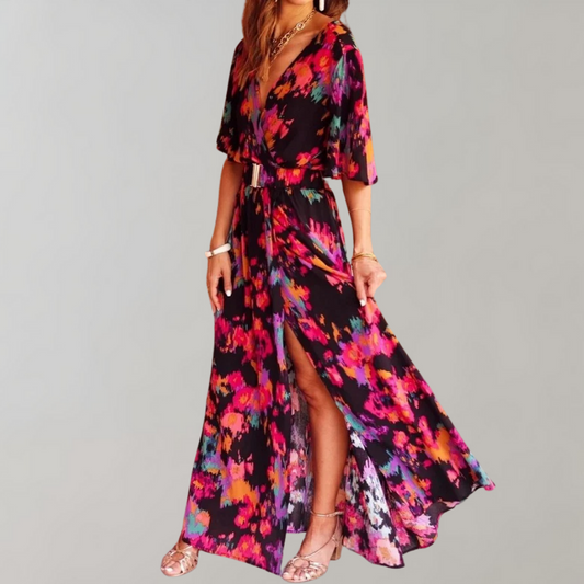 ALYSIA | Summer Maxi Wrap Dress with Feminine Fit 1