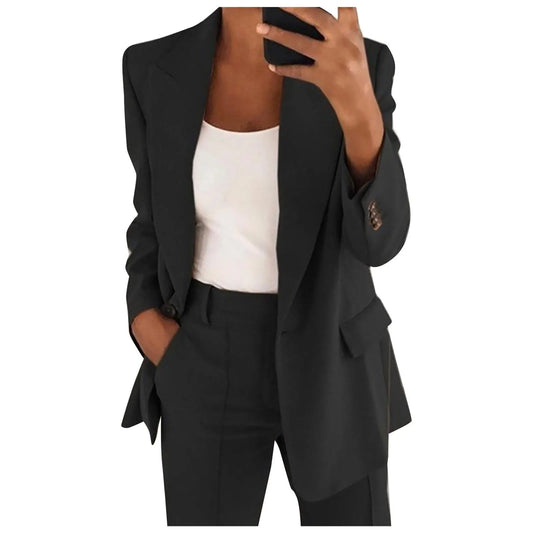 AMALIE | Solid Blazer & Trouser Set for Women 1