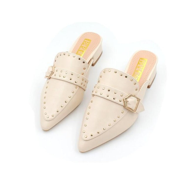 AMELISE | Mules with Buckle Detail 1
