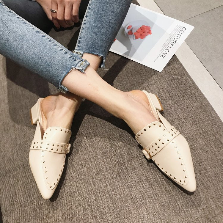 AMELISE | Mules with Buckle Detail 2