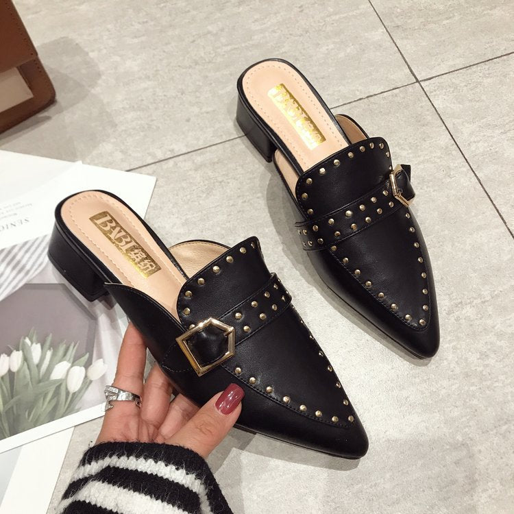 AMELISE | Mules with Buckle Detail 3