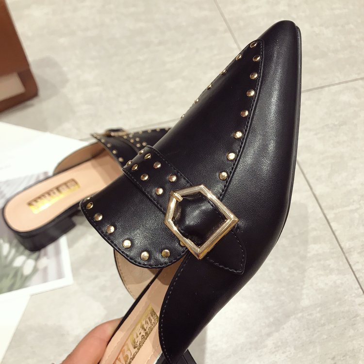 AMELISE | Mules with Buckle Detail 4