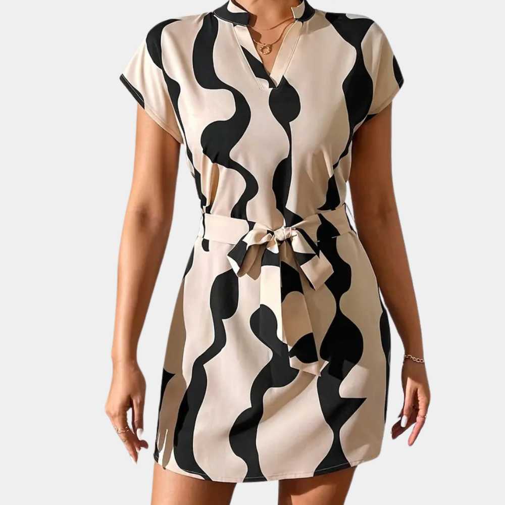 ARILDA | Classic Mini Dress with Band Accent 0