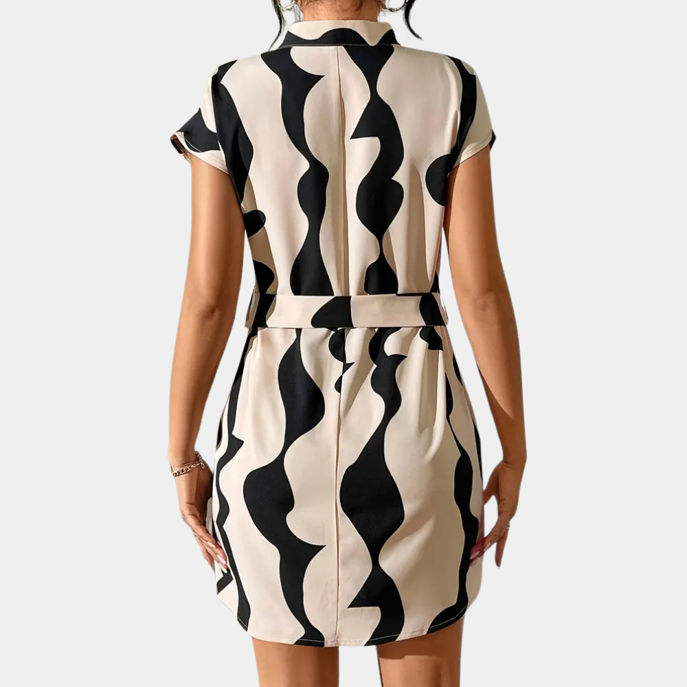 ARILDA | Classic Mini Dress with Band Accent 5