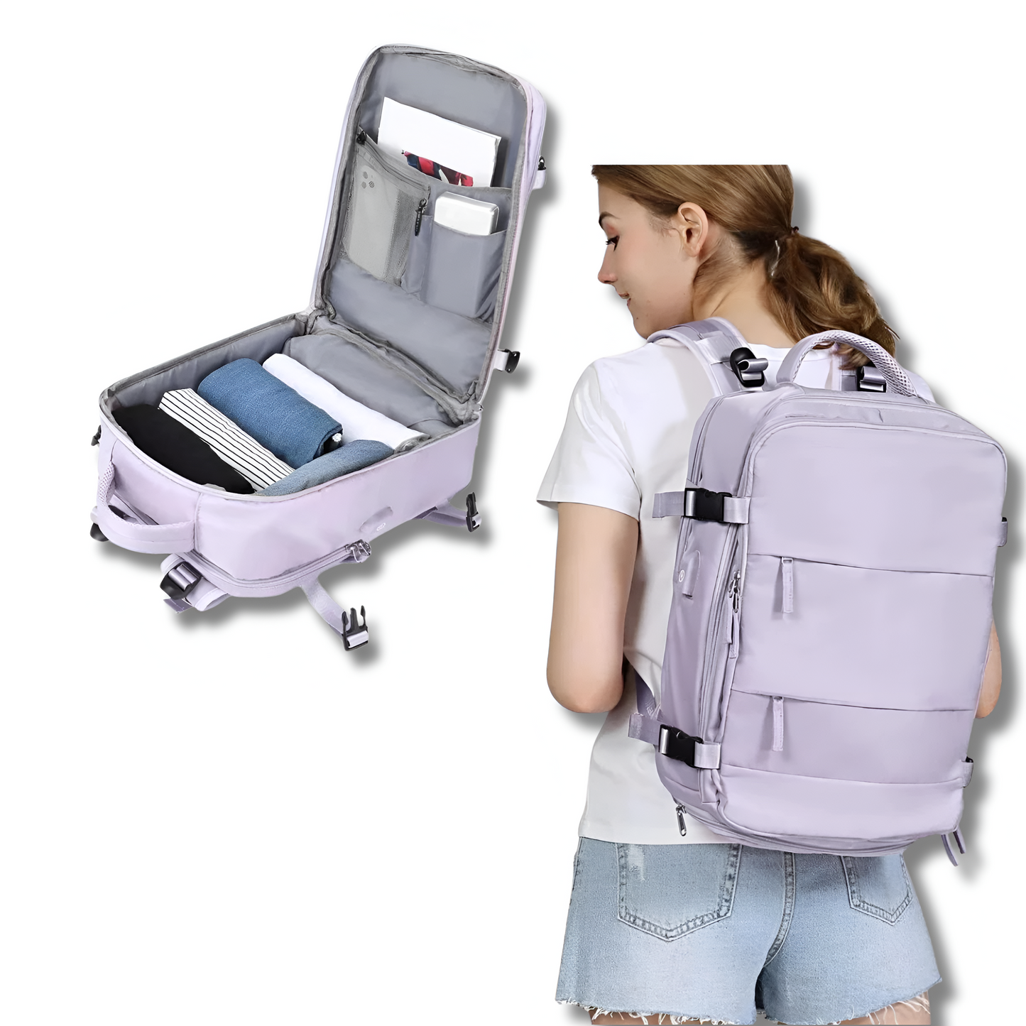Adventurer Travel Backpack | Spacious Design with USB Port, Ergonomic 6