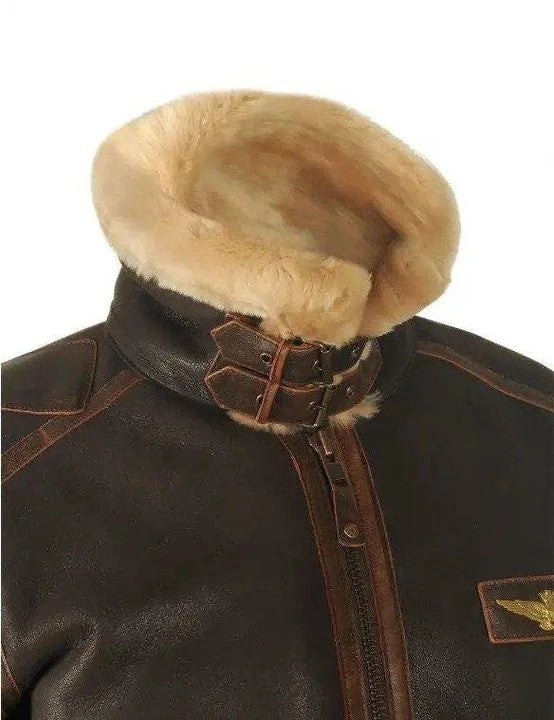 Aviator Men's Jacket | Faux Fur Lining, Weatherproof 3
