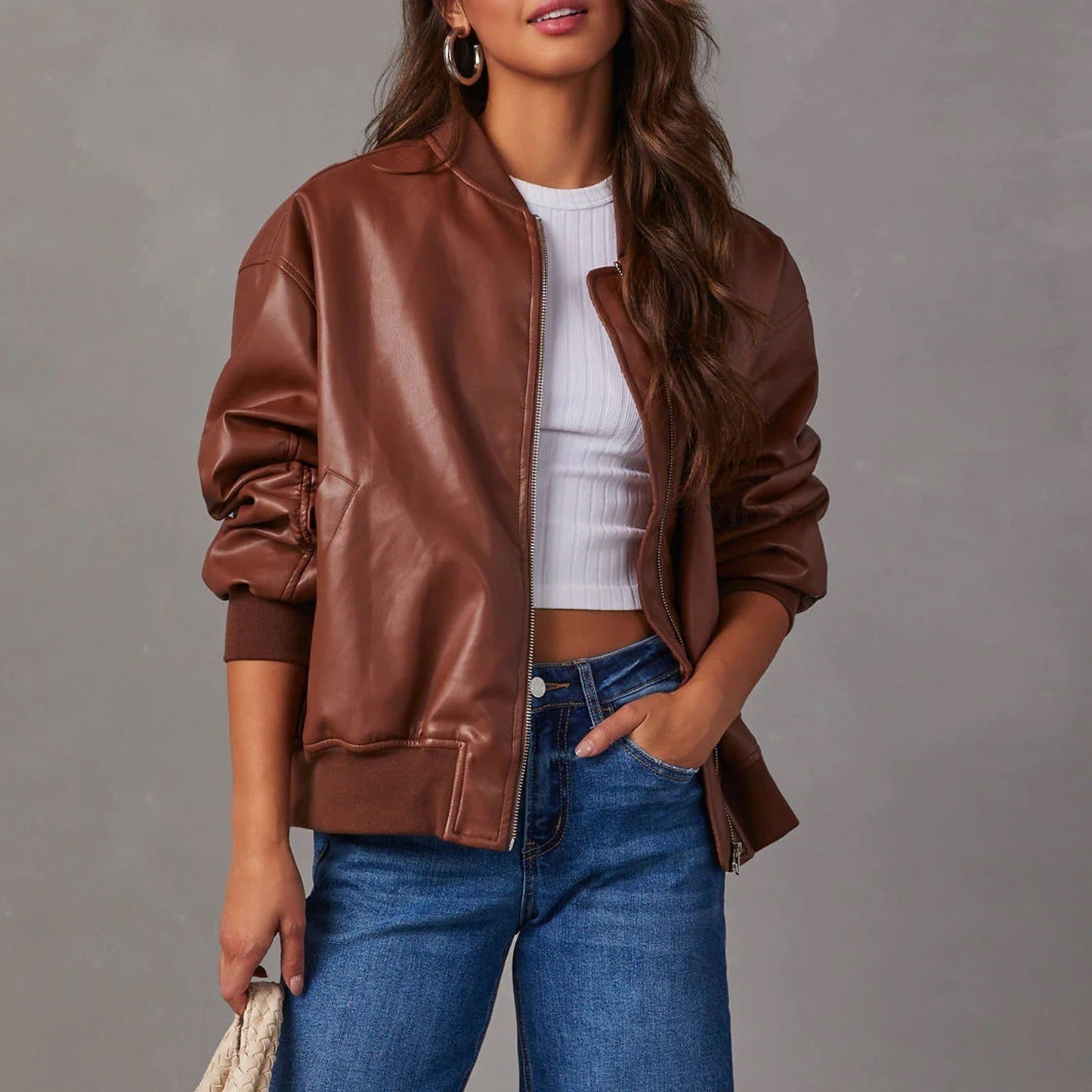 Bali Women's Biker Jacket | Premium Leather, Sporty Chic 3