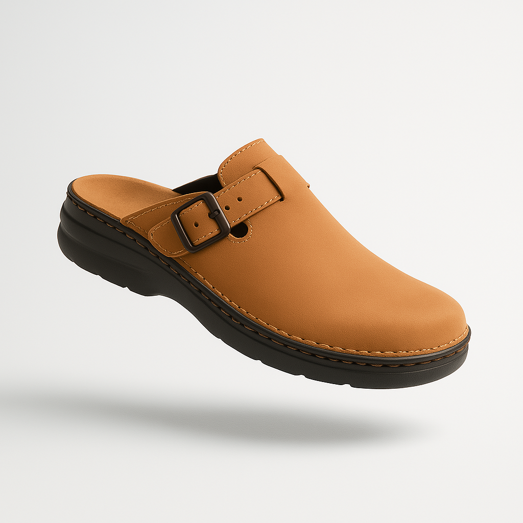 Brivon | Unisex Suede Clogs with Adjustable Buckle 1