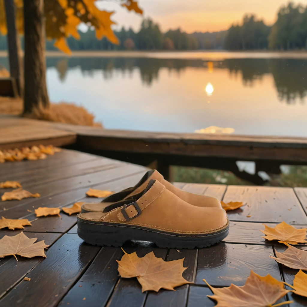 Brivon | Unisex Suede Clogs with Adjustable Buckle 2