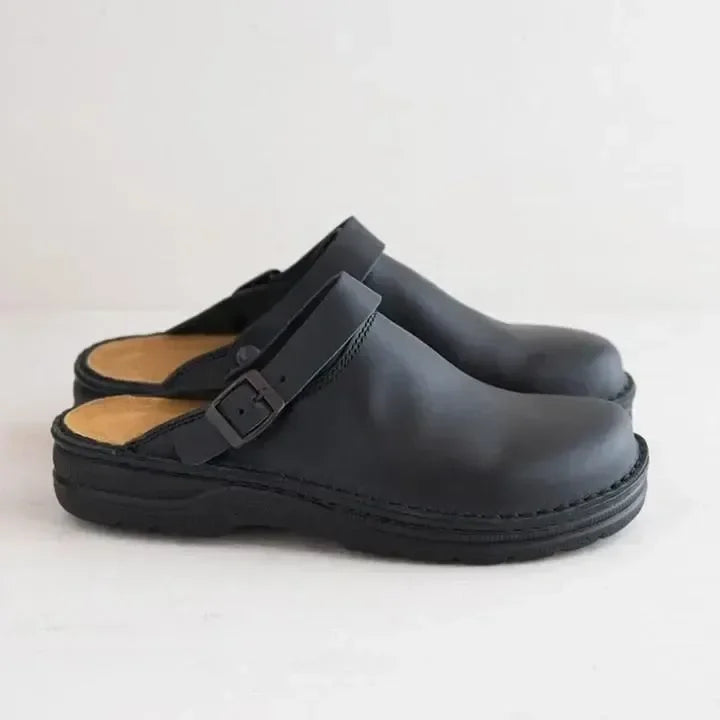 Brivon | Unisex Suede Clogs with Adjustable Buckle 3