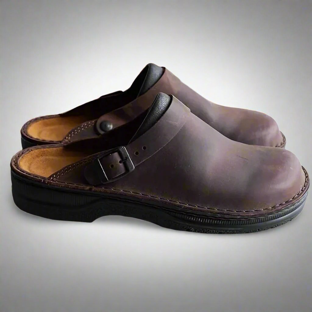 Brivon | Unisex Suede Clogs with Adjustable Buckle 5