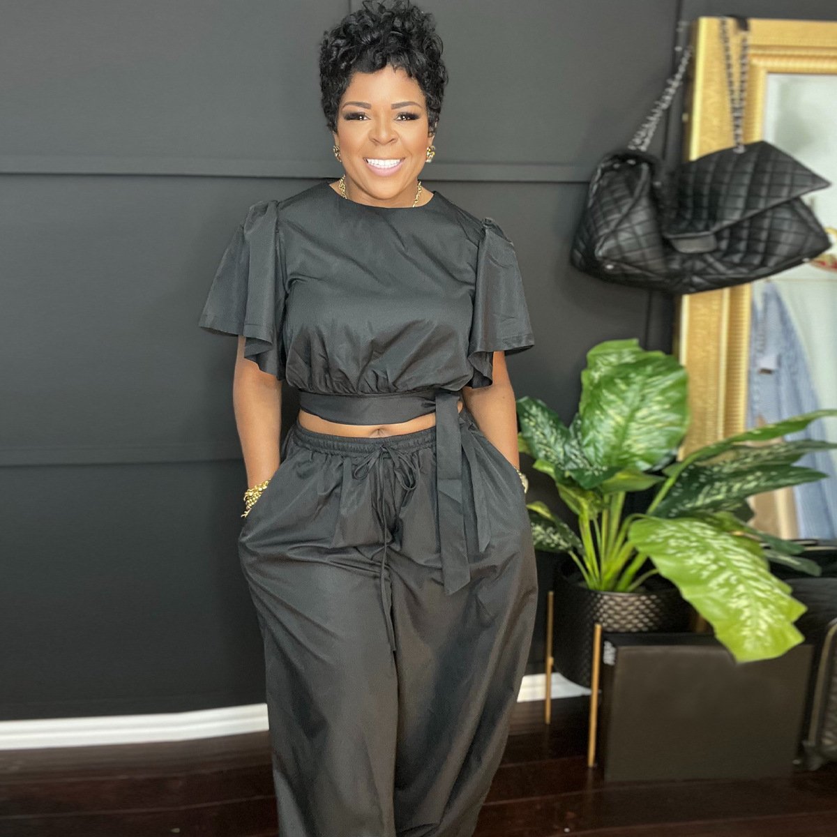 CAMILA | Statement Jogger Set with Peplum Details 2