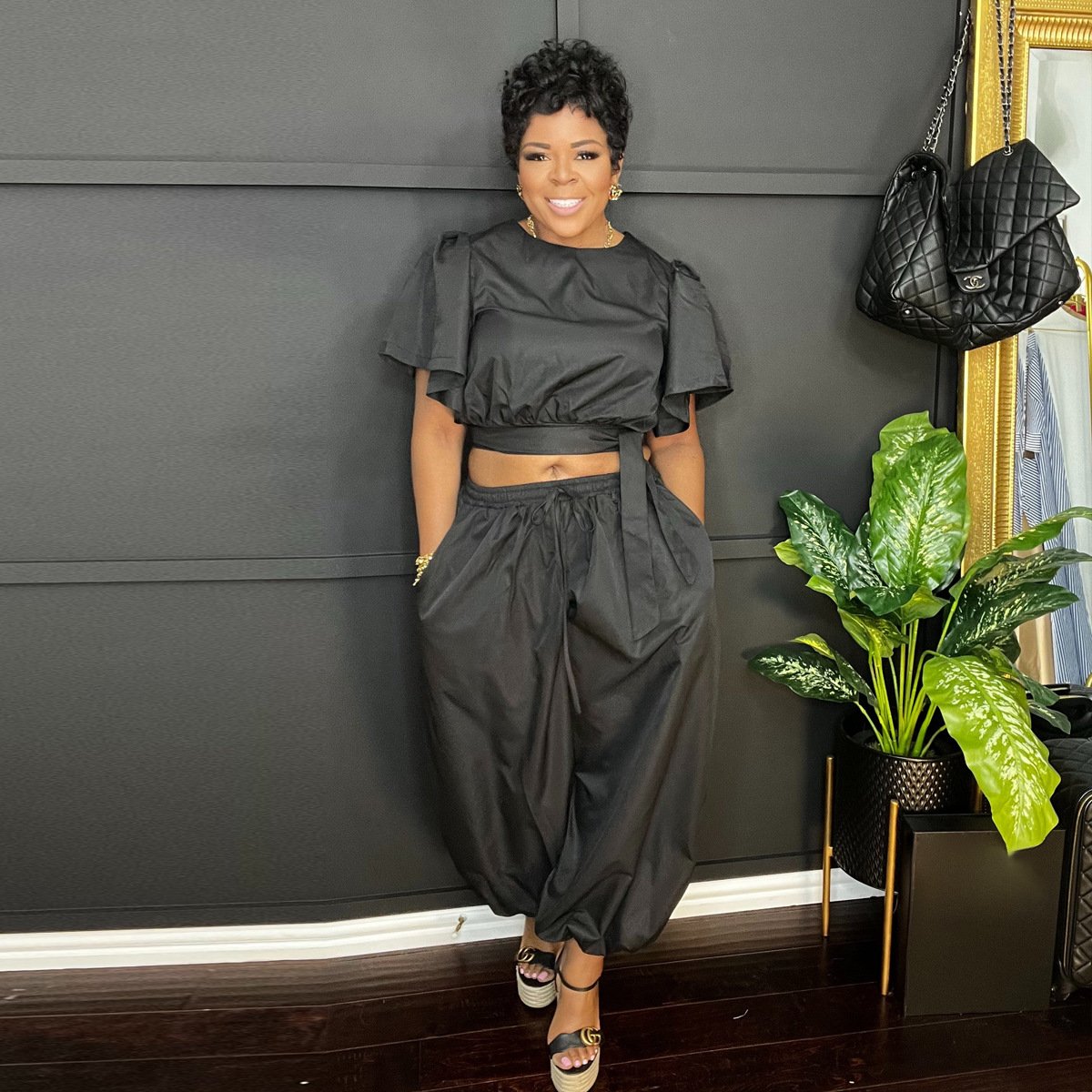 CAMILA | Statement Jogger Set with Peplum Details 4