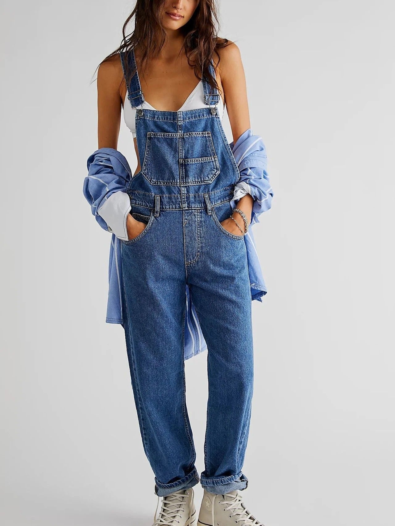 CAMILA | Women's Denim Dungarees 0