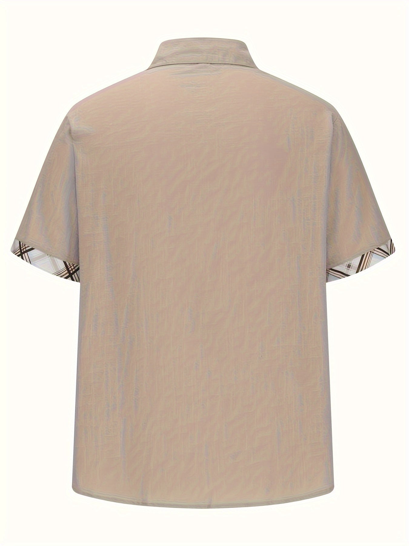 Caden Men's Casual Shirt | Graphic Check Pattern, Short Sleeves 6