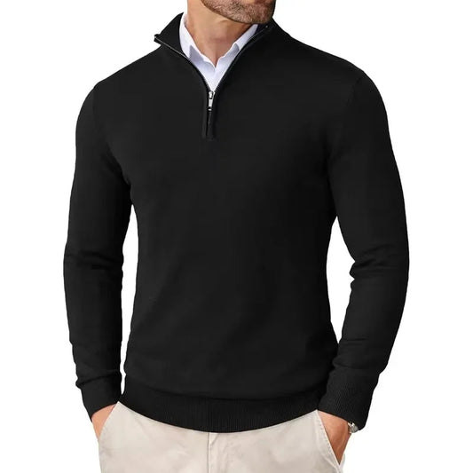 Caitlin Luxe Men's Sweater | Soft Cotton Blend with Half Zip, Casual 0