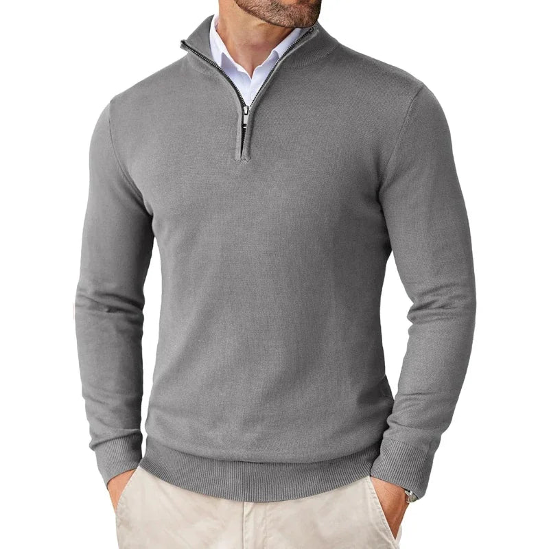 Caitlin Luxe Men's Sweater | Soft Cotton Blend with Half Zip, Casual 10