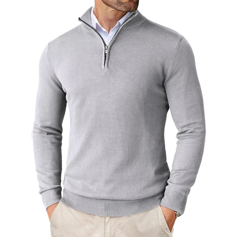 Caitlin Luxe Men's Sweater | Soft Cotton Blend with Half Zip, Casual 11