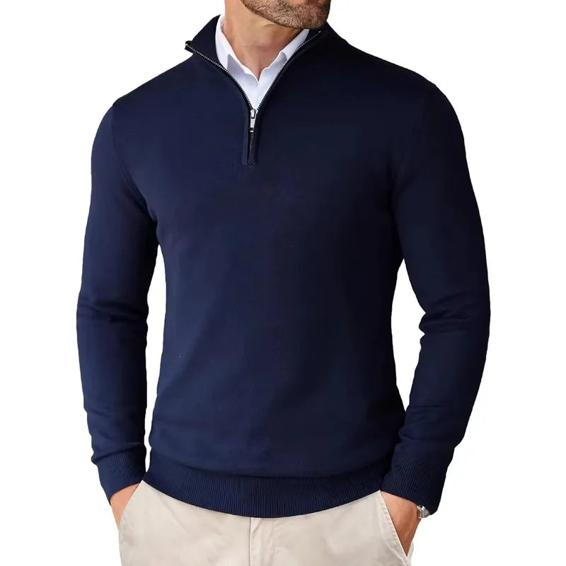 Caitlin Luxe Men's Sweater | Soft Cotton Blend with Half Zip, Casual 8