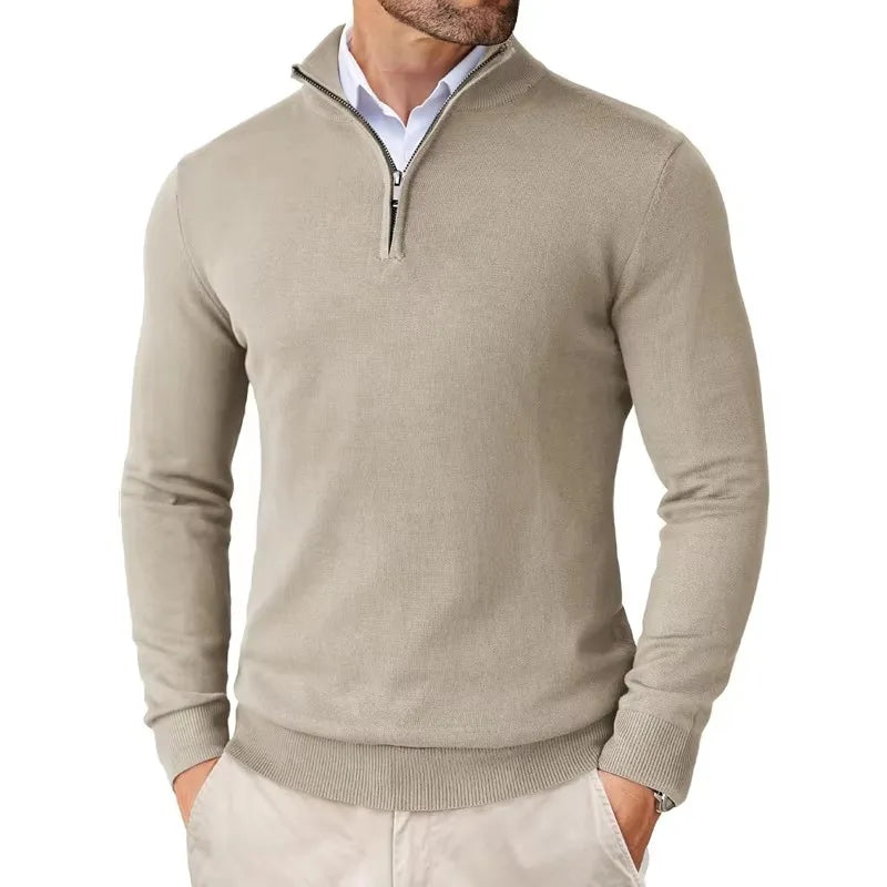 Caitlin Luxe Men's Sweater | Soft Cotton Blend with Half Zip, Casual 9