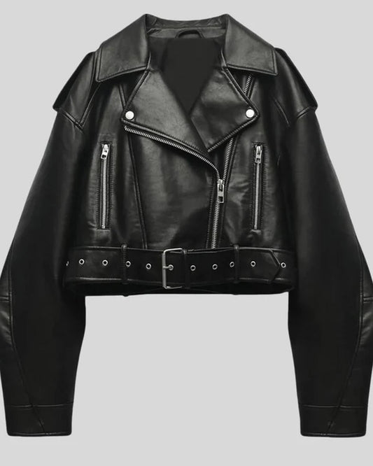 Carmen Women's Coat | Leather PU Leather, Flattering Cut for Winter 0