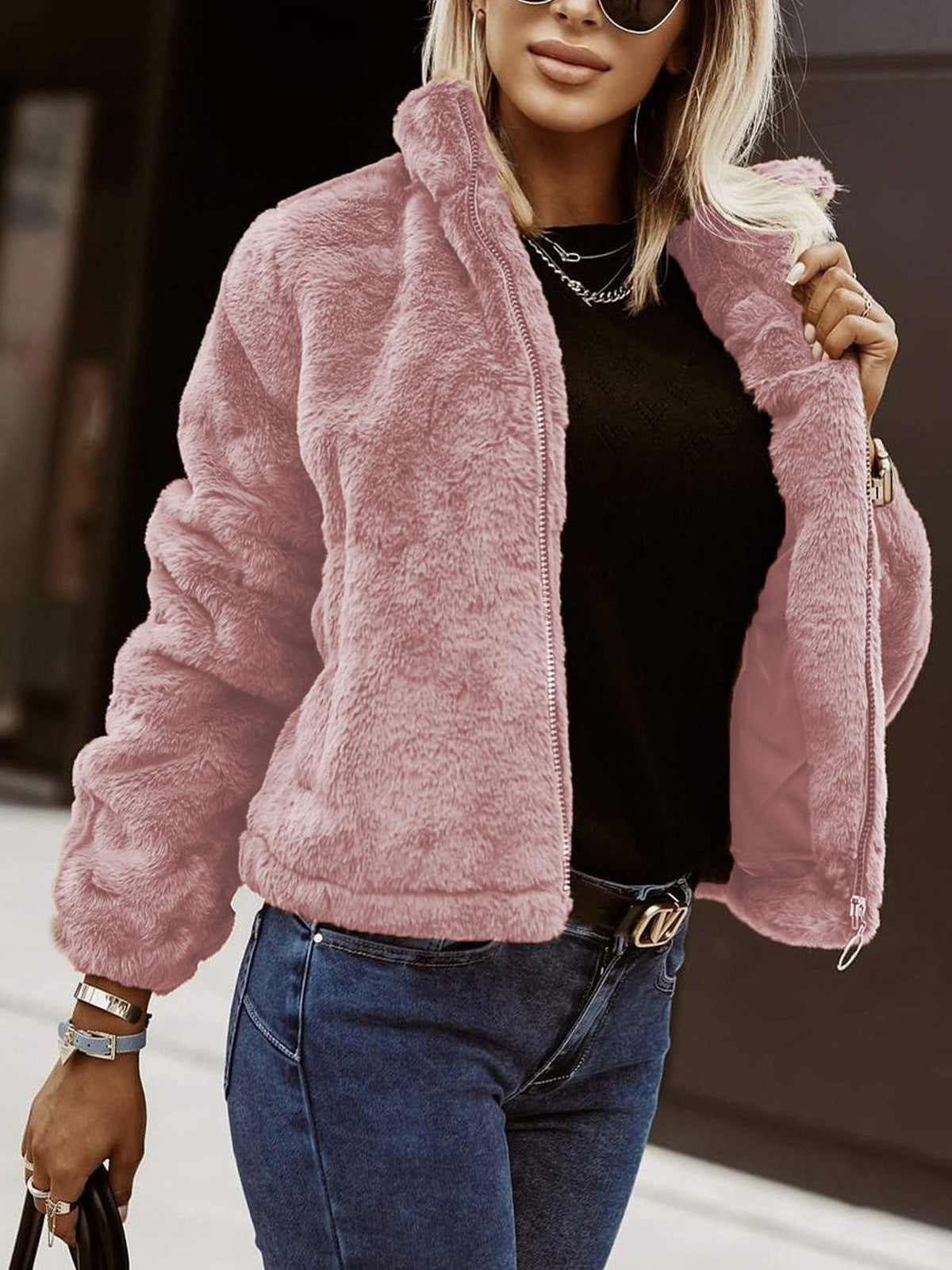 Carmen Women's Oversized Coat | Soft Faux Fur 3