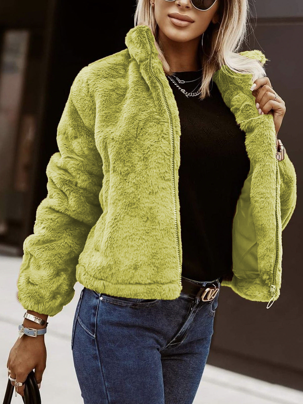 Carmen Women's Oversized Coat | Soft Faux Fur 4